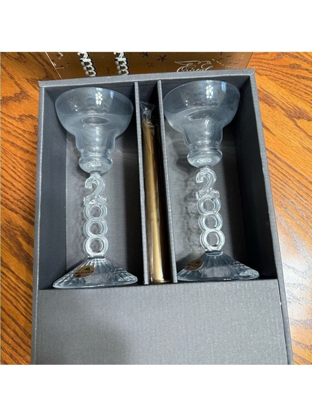 Millennium Candle Holders Y2K 2000 New In Box - Picture 2 of 8